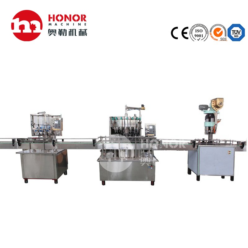 Linear Type Glass Bottle Wine/Alcohol Washing Filling Capping Equipment/Line