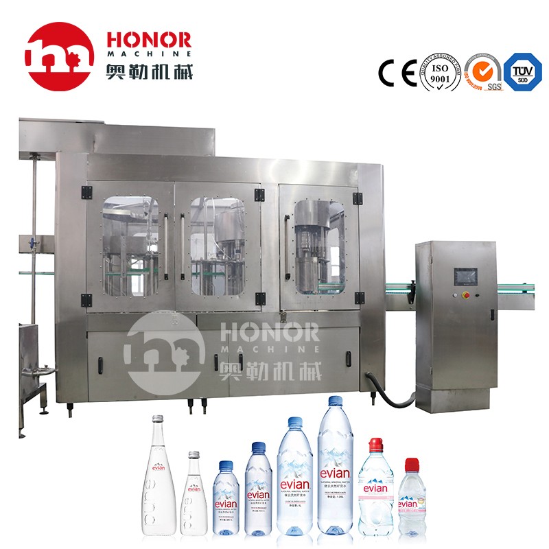 8000bph Automatic Pet Glass Pure Mineral Water Bottle Production Filling Line