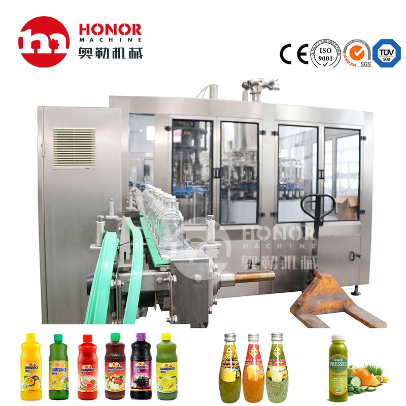 1000bph 330ml/500ml Fruit Juice Hot Filling Machine/Apple Juice Plastic Bottle Bottling Equipment