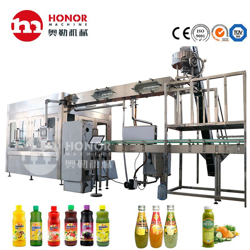 4000bph Automatic Hot Production Line Fruit Concentrate Juice Beverage Liquid Filling Machine