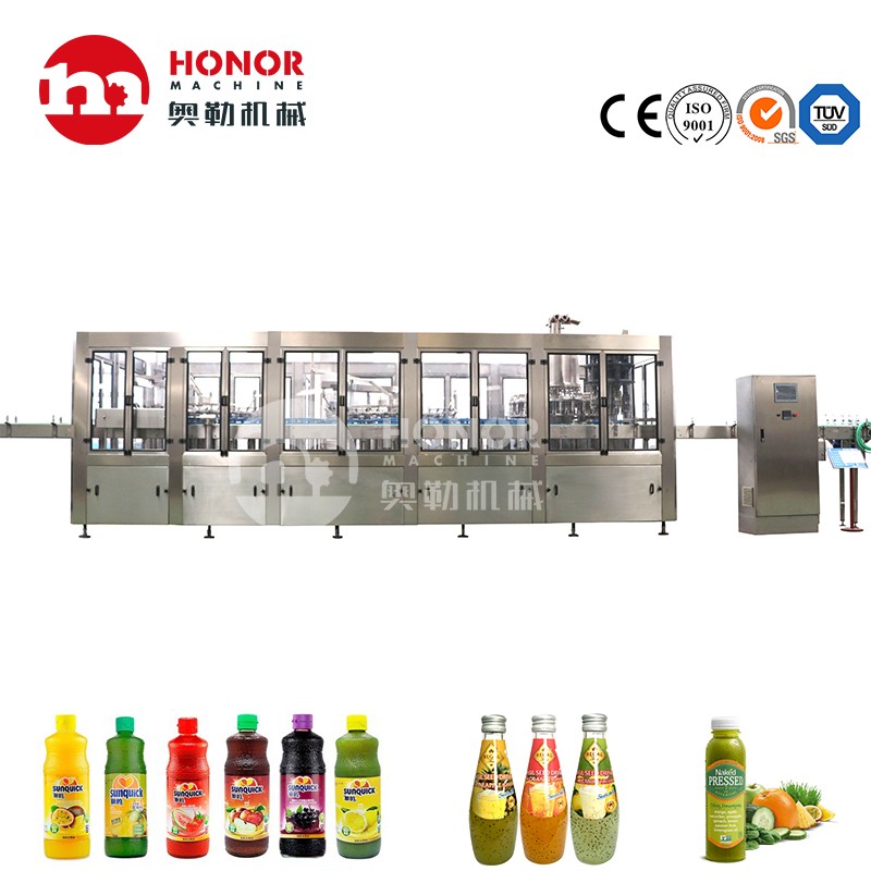 Automatic 0.2L/0.5L/1L/1.5L Small Size Pet Glass Bottle Liquid Water Soft Drink Juice Mineral Water Beverage Filling Capping Blow Labeling Bottling Line/Machine