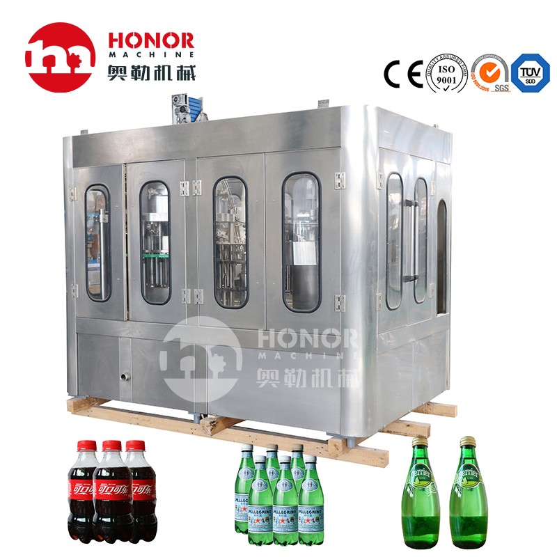 Automatic 3-in-1 Gas Drink Carbonated Beverage Bottling Machine