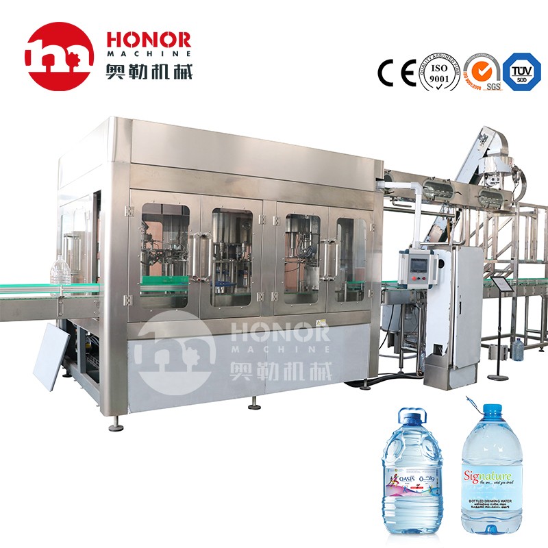 2000BPH Automatic Rotary 5L 10L Pet Plastic Bottle Pure Drinking Water Filling Machine