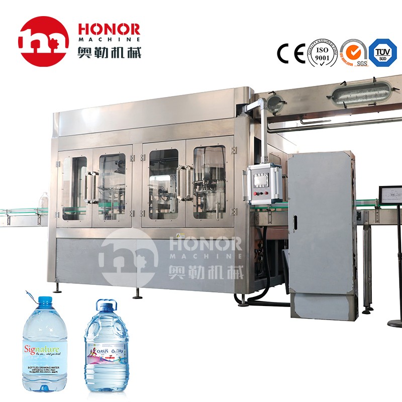 3L/5L/8L/10L Pet Plastic Bottle Drinking Pure Water Soft Drink Beverage Automatic Blowing Washing Filling Capping Screwing Labeling Packing/Packaging Machine