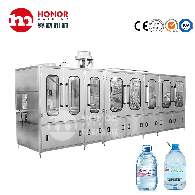 High Quality 3L/3.5L/4L/5L/10L Liquid Spiral Water Washing-Filling-Capping 3-in-1 Bottling Machine