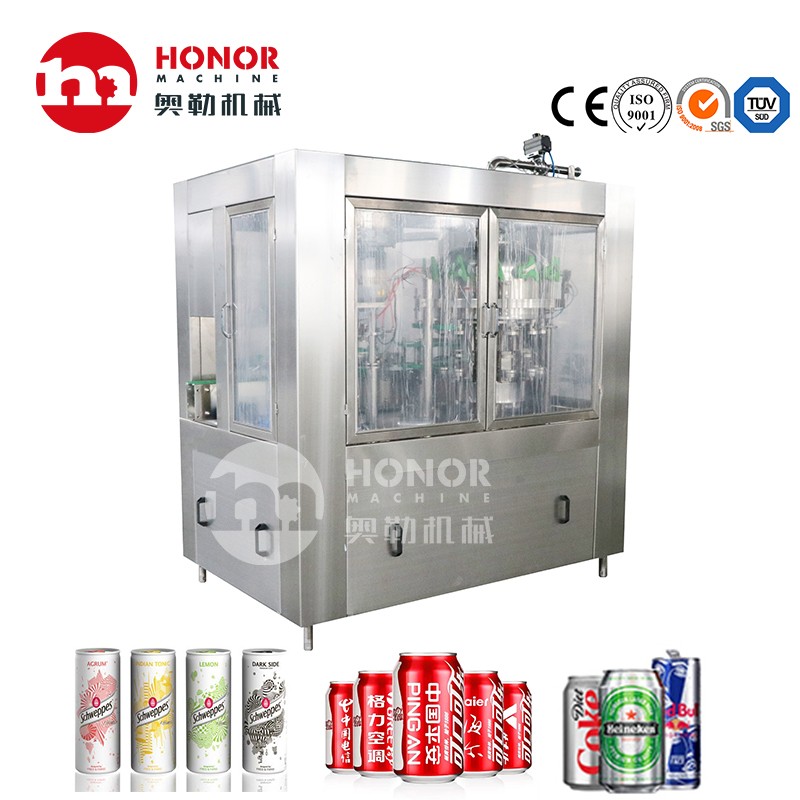 2-in-1 Aluminum Plastic Can Filling and Sealing Machine for Carbonated Drink