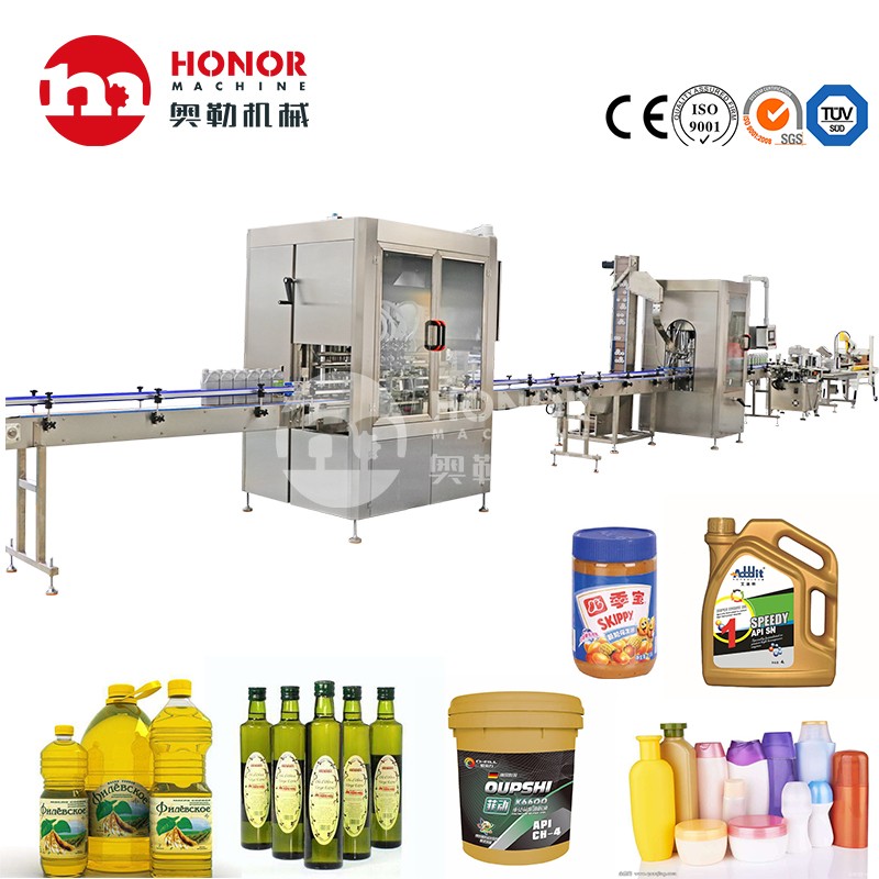 Automatic Vegetable Cooking Oil Filling Capping Machine